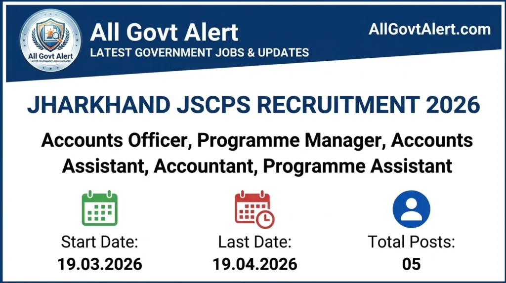 Jharkhand JSCPS Recruitment 2026