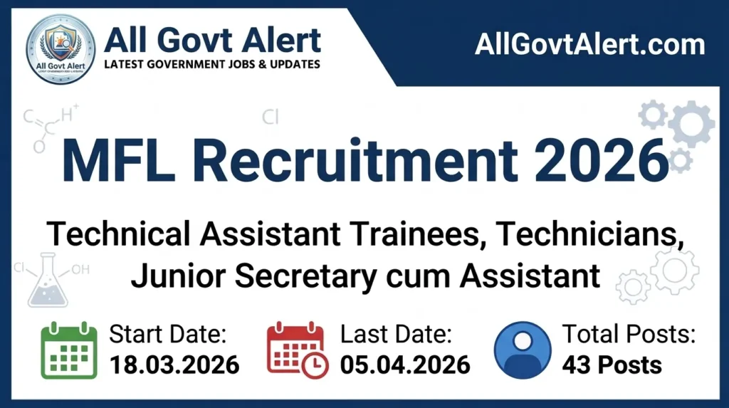 MFL Recruitment 2026 Apply Online for 43 Technical Assistant & Trainee Posts