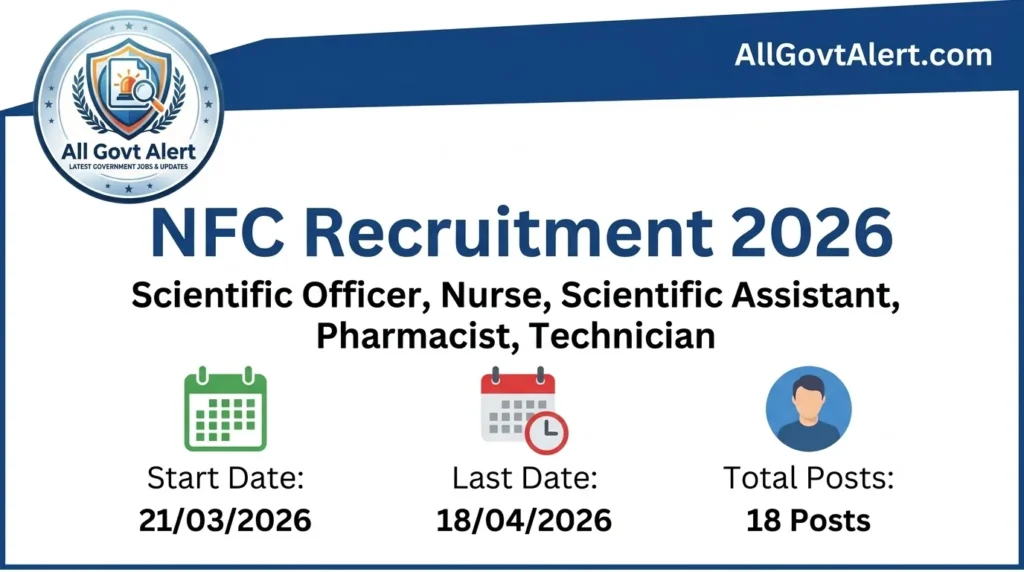 NFC Recruitment 2026 Apply Online for Medical & Technical Posts