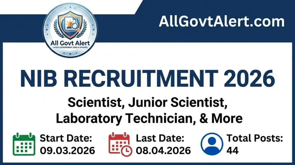 NIB Recruitment 2026 Apply Online for 44 Various Posts