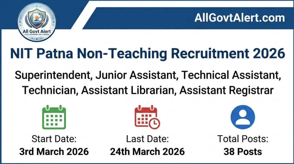 NIT Patna Non-Teaching Recruitment 2026 Apply Online for 38 Posts