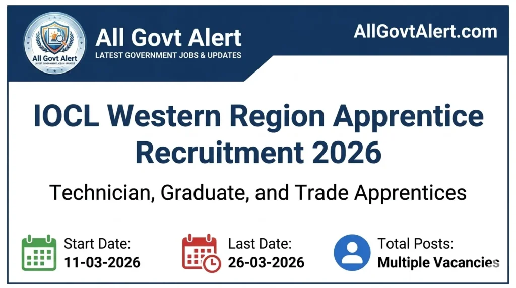 The IOCL Western Region Apprentice Recruitment 2026 is a fantastic opportunity for young job seekers seeking to start their careers 