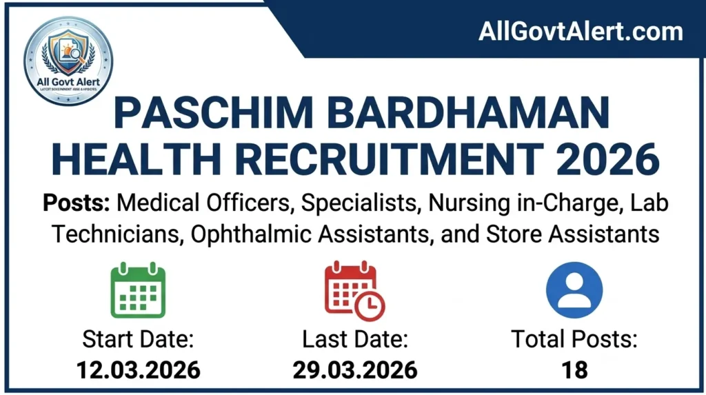 Paschim Bardhaman Health Recruitment 2026