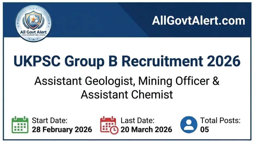 UKPSC Group B Recruitment 2026 