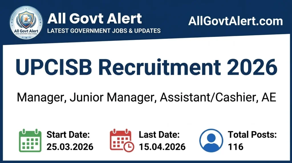 UPCISB Recruitment 2026 Apply Online for 116 UP Cooperative Bank Vacancies