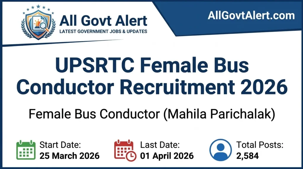 UPSRTC Female Bus Conductor Recruitment 2026 